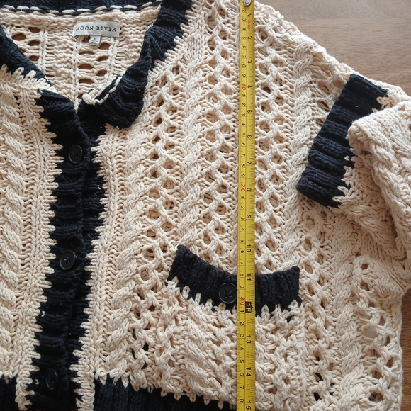 Kookai Women's Cream and Black Sweater - Picture 9 of 10